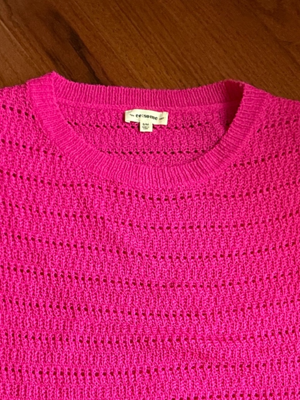 Hot pink, knit shirt